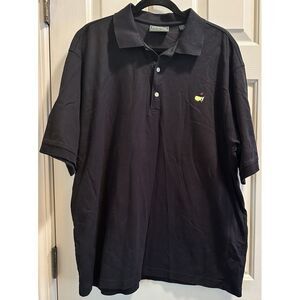 Masters‎ SS Black Polo Shirt with Masters Logo Embroidered on Chest SZ XL